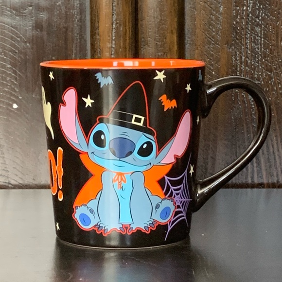 Boo! Stitch Vampire & Witch Ceramic Halloween Mug - Stars Bats Spider Webs Ghost - Picture 3 of 9